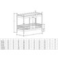 Dětská postel ve tvaru zámku Dragon 2 - 80 x 160 cm - rozměry