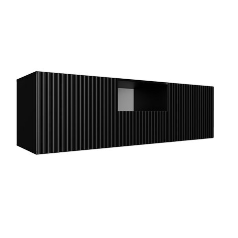 Závěsný TV stolek NOE 140 cm - černý mat 01