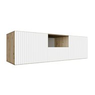Moderní závěsný TV stolek NOE 140 cm - dub artisan/bílý mat