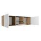 Moderní závěsný TV stolek NOE 140 cm - dub artisan/bílý mat 02