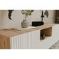 Moderní závěsný TV stolek NOE 140 cm - dub artisan/bílý mat 05