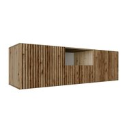 Frézovaný TV stolek závěsný NOE 140 cm - dub artisan/dub catania