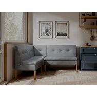 Kuchyňská jídelní lavice Paris - 100 x 180 cm / tkanina Monolith 92, přírodní nožky 02