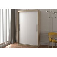 Šatní skříň s posuvnými dveřmi Neomi 04 - dub sonoma / bílá - 120 cm