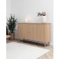 Komoda Nikko 140 cm s lamelovým dekorem