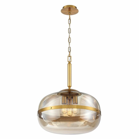 Závěsné svítidlo Nottingham v antické mosazi