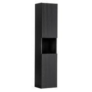 Vysoká koupelnová skříňka Nova black 2D - černý mat