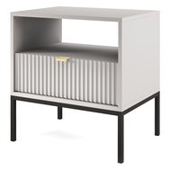 Moderní noční stolek Nova - šedá/zlatá