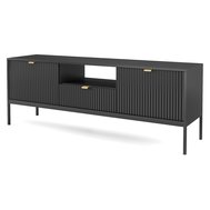 Prostorný TV stolek Nova - černá/zlatá