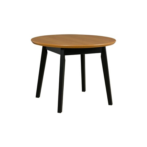 Kulatý rozkládací jídelní stůl Oslo 4 – dub přírodní / černá 01