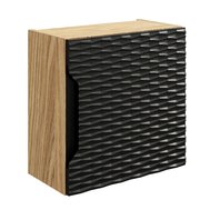 Malá koupelnová skříňka Ocean black 35x35 - dub olejovaný / černá