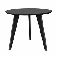 Konferenční kulatý stolek z jasanu Orbetello 50 cm - tmavě černý 01