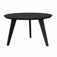 Konferenční kulatý stolek z jasanu Orbetello 70 cm - tmavě černý 01