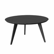 Konferenční kulatý stolek z jasanu Orbetello 90 cm - tmavě černý 01