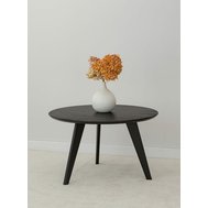 Konferenční kulatý stolek z dubu Orbetello 70 cm - tmavě černý 02