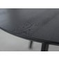 Konferenční kulatý stolek z dubu Orbetello 70 cm - tmavě černý 03