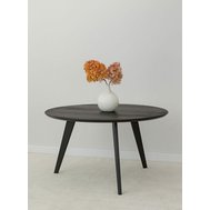 Konferenční kulatý stolek z dubu Orbetello 90 cm - tmavě černý 02