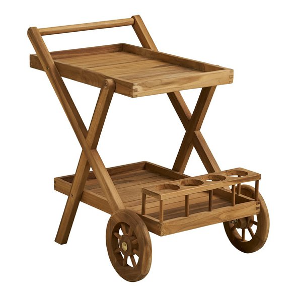 Zahradní servírovací stolek Pasaku – teak, přírodní