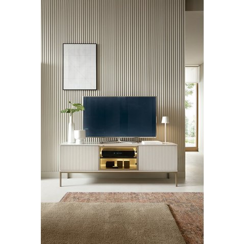 Televizní stolek s osvětlením Sento - kašmír 05