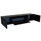 Závěsný TV stolek s frézováním Cleo 180 cm - černá - 02