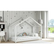 Dětská domečková postel Riki 90 x 180 - bílá