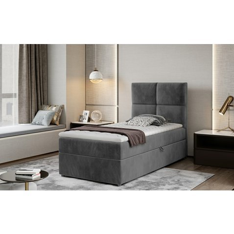 Boxspring Rivia s úložným prostorem - 90 x 200 cm / tmavě šedá 01