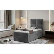 Boxspring Rivia s úložným prostorem - 90 x 200 cm / tmavě šedá