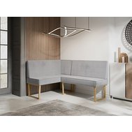 Rohová jídelní lavice Milano – tkanina Ontario 16 - šedá 01