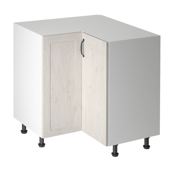 VÝPRODEJ - Spodní rohová kuchyňská skříňka Royal D90N - norská borovice / bílá 01