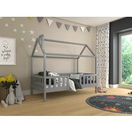 Domečková postel Alfie 2 - 90 x 200 - šedá