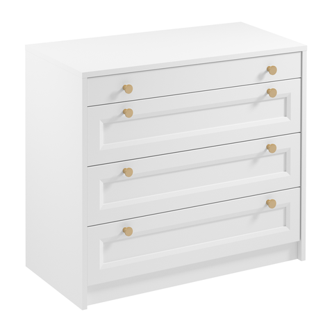 Šuplíková komoda Rel - bílý mat 01