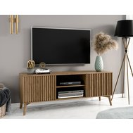 Moderní TV stolek Entsian v dřevěném dekoru