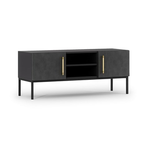 Televizní stolek Lanzzi - černá / zlatá 01
