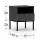 Moderní noční stolek Lanzzi - černá / zlatá 02