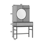 Toaletní stolek Meorati se zrcadlem - dub artisan / černá 08