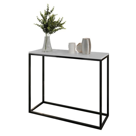 SKM1 – minimalistický konzolový stolek v bílo-černém provedení