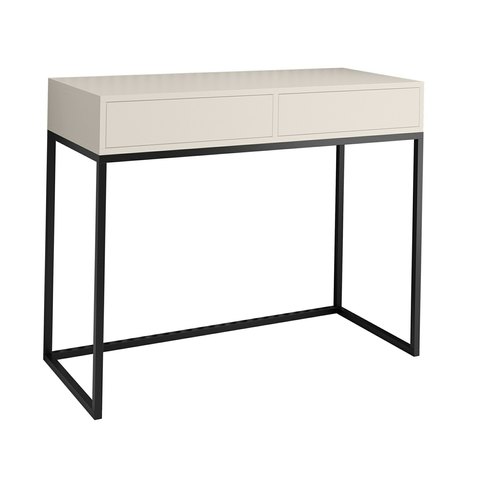 Konzolový stolek SKM2 se šuplíky – kašmír a černý kov v moderní eleganci