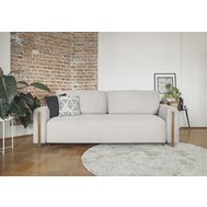 Rozkládací sofa Arcadova - krémová / dub