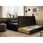 Rozkládací sofa Fulgeo s úložným prostorem - černá / středně šedá 06