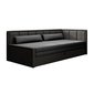 Rozkládací sofa Fulgeo s úložným prostorem - černá / středně šedá 02