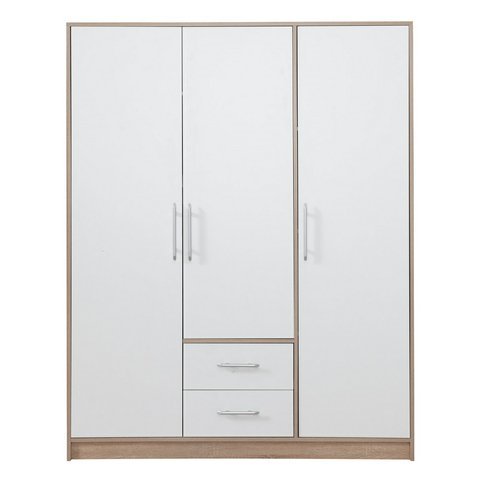Praktická šatní skříň bez zrcadla Smart 2 - dub sonoma / bílý lux 01