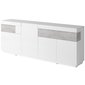 Designová komoda Silke 1 - bílá / bílý lesk / beton colorado 01
