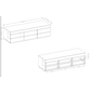 Prostorný televizní stolek Silke 1 - bílá / bílý lesk / beton colorado 04