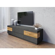Prostorný televizní stolek Silke 1 - matera / dub wotan