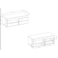 Televizní stolek Silke 2 - bílá / bílý lesk / beton colorado 04