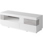 Televizní stolek Silke 2 - bílá / bílý lesk / beton colorado 01