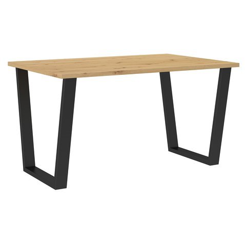 Stylový jídelní stůl Nigel - 138x90 cm - dub artisan - 01