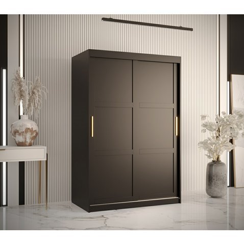 Šatní skříň s posuvnými dveřmi Ramiro 1 - 120 cm / černá 01
