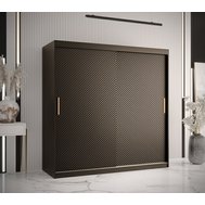 Prostorná šatní skříň Riflo Slim 1 - 180 cm / černá