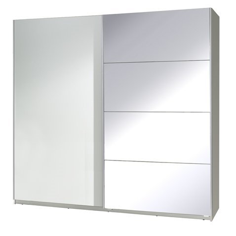 Bílá šatní skříň s posuvnými dveřmi Twister 6 - 01
